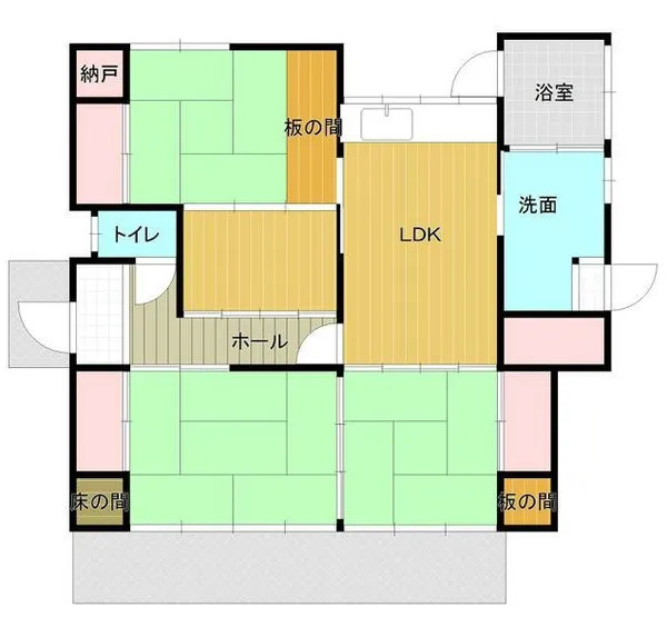 天花2丁目 中古平屋の間取り|間取り図（大進不動産提供・転載承諾済み）