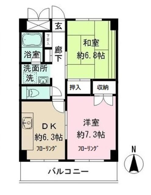 染谷エステートビルの間取り