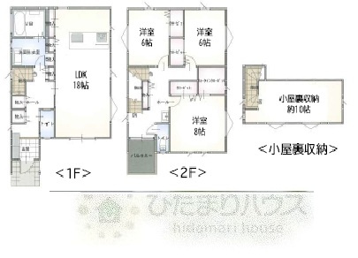 江戸川台西2丁目　新築戸建　2号棟の間取り|3LDK+小屋裏収納