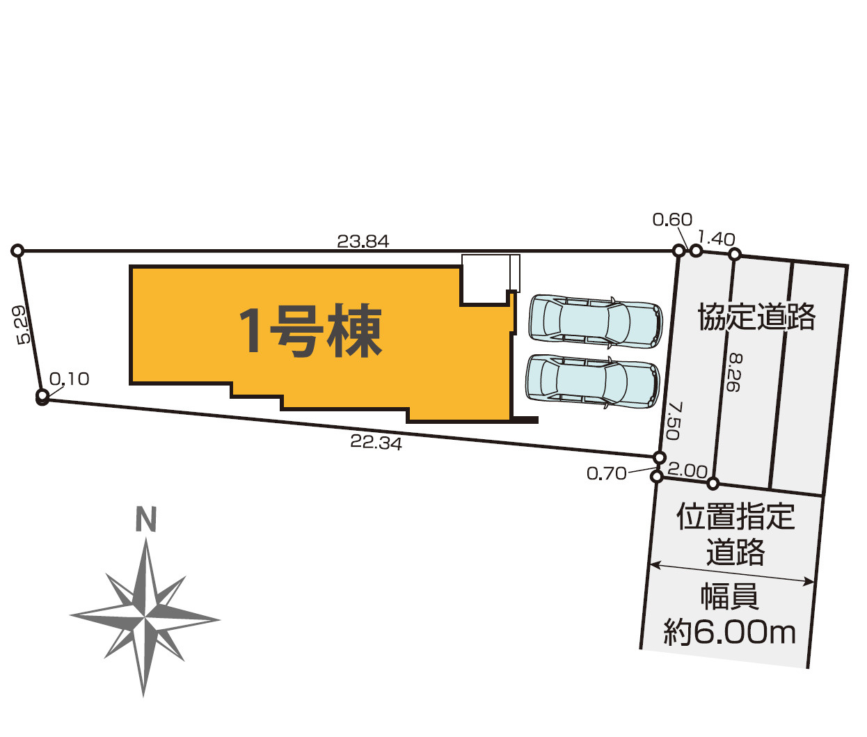 新築戸建　静岡市葵区池ヶ谷2期　全１棟　１号棟の区画図|区画図