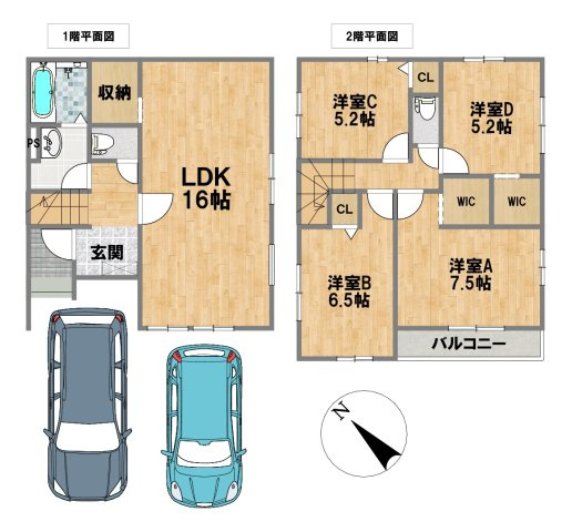 新築戸建　伊丹市荻野8丁目　の間取り