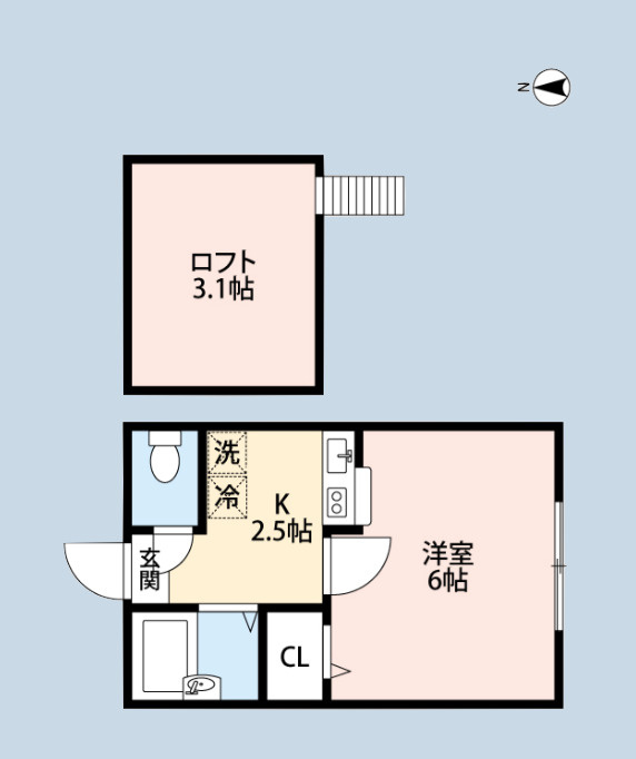 コンフォルト国立の間取り
