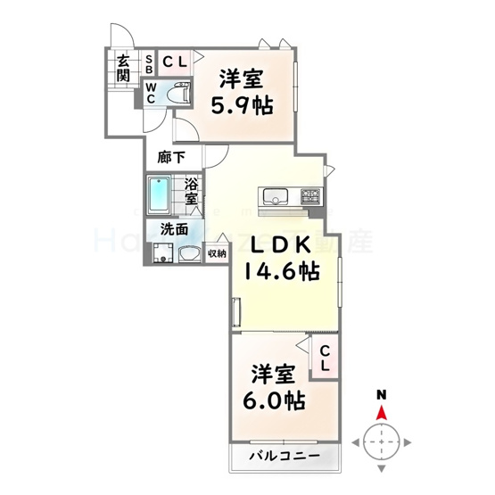 【間取り】 | サンウッド要【名古屋市賃貸・オートロック付】