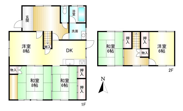 大和高田市根成柿の間取り|5DK　土地面積：372.69ｍ2　建物面積：119.31ｍ2　駐車有