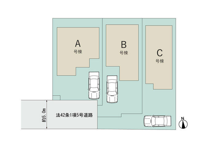 東菅野２丁目１４２７番の区画図