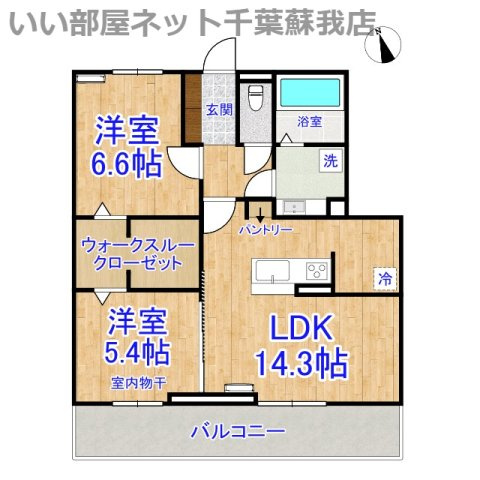 L.シャルルの間取り|ひと味違う？不動産屋のイメージを変えたい！『いい部屋ネット千葉蘇我店』へ是非お越しください♪