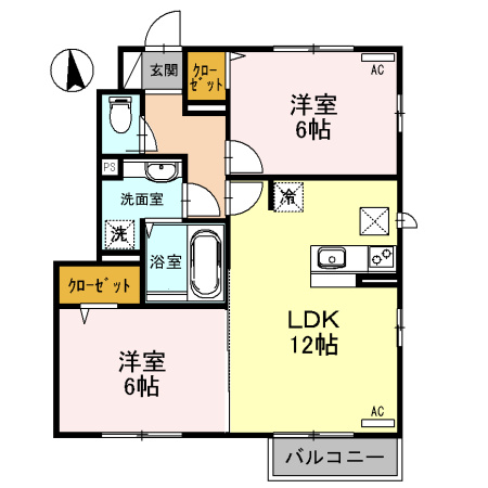 プランドール　Ｂ棟の間取り