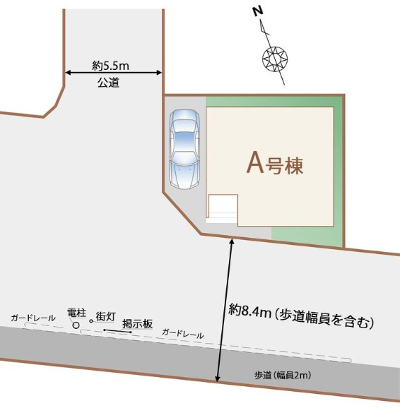 市川市田尻５丁目６０３番の区画図
