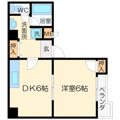 プレステージ天満の間取り|プレステージ天満　開放感ある間取り