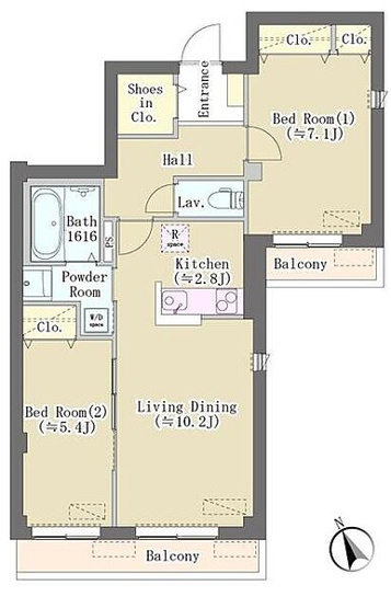 【間取り】 | ＨＩＬＬ　ＴＯＰ　ＲＥＳＩＤＥＮＣＥ　ＯＳＡＫＩ