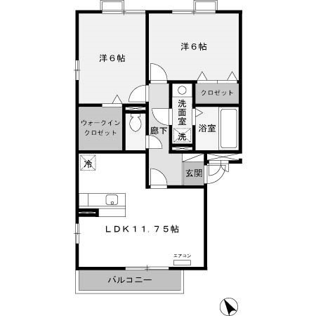 【間取り】 | フローラＭⅡ