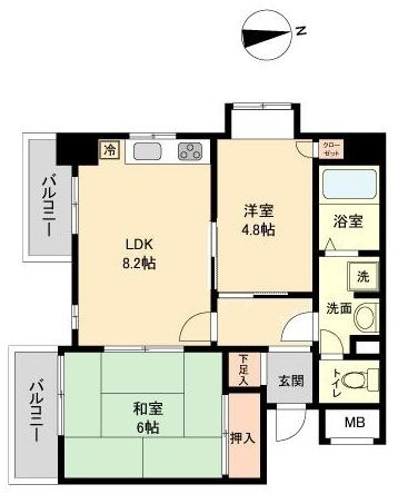 マンション白陽の間取り