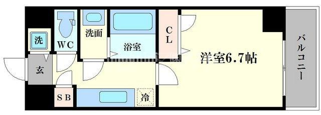 シャルマンフジ大阪城南の間取り