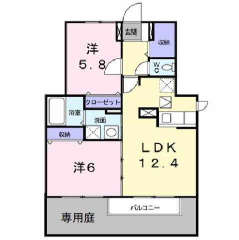 メゾン　パルテールⅡの間取り