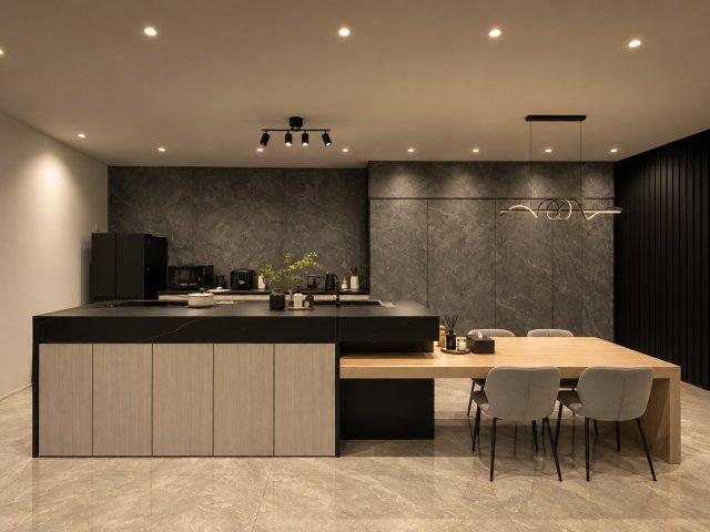 日進市香久山二丁目 戸建のキッチン|キッチン｜GAGGENAUのIH・BOSCHの食洗機※CG加工・家具等は価格外