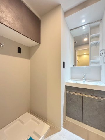 「防音マンション」DUO FLATS 東品川の洗面所|ゆったりとスペースのある洗面所