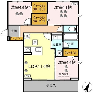 【間取り】 | アリッサムⅠ