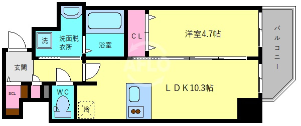 プレサンス堺筋本町駅前シェルの間取り|プレサンス堺筋本町駅前シェル　間取り