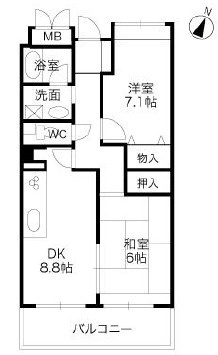 アプリーレ北青木の間取り