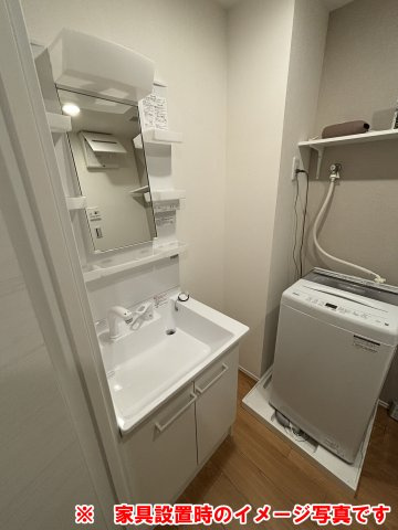 杉並区高円寺南５丁目の賃貸マンションの洗面所|スペースが確保できる洗面所です