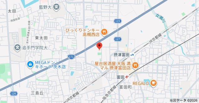 ラセラ高槻ノースコートの地図
