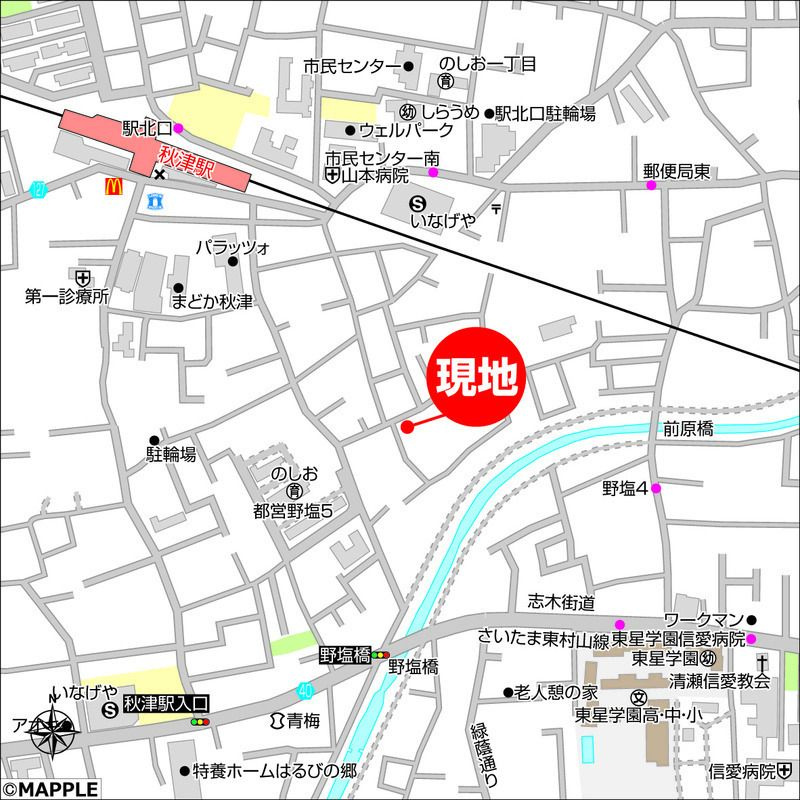 リッス　コリーヌ　B Bの地図