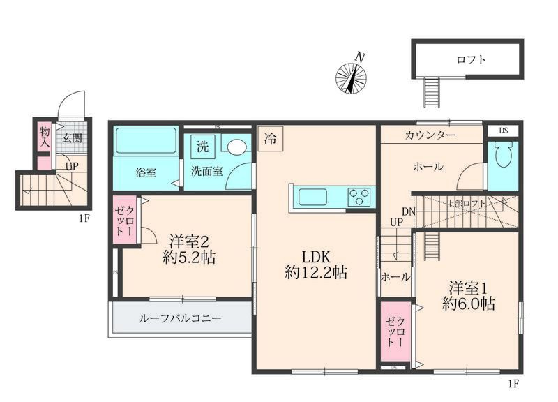 リッス　コリーヌ　B Bの間取り