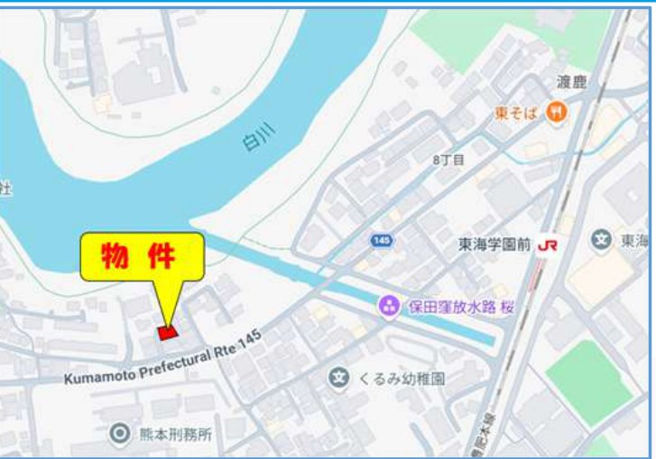 仲介手数料不要　新築 中央区渡鹿6丁目 1号棟 4LDK バス停徒歩1分の地図|案内図
