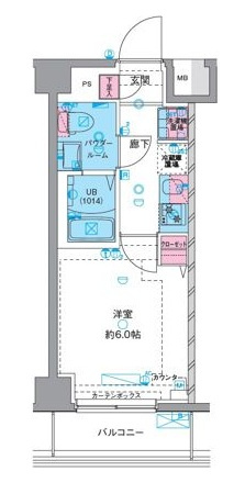 GENOVIAお花茶屋Ⅱskygardenの間取り|間取りです。