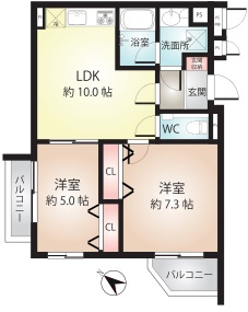 ハイツ面影橋の間取り
