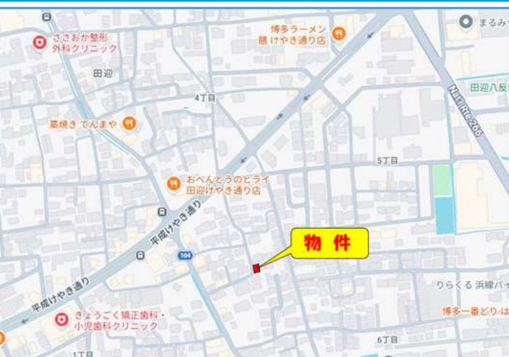仲介手数料不要　新築 南区出仲間6丁目 1号棟 4LDK+S 託麻中徒歩5分の地図|案内図