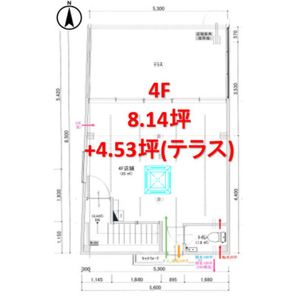 大阪市北区西天満５丁目の店舗一部の間取り