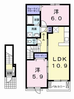 【間取り】 | クレモン　ティーヌ　Ａ