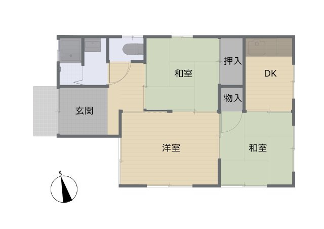岐阜市薬師町平屋建の間取り