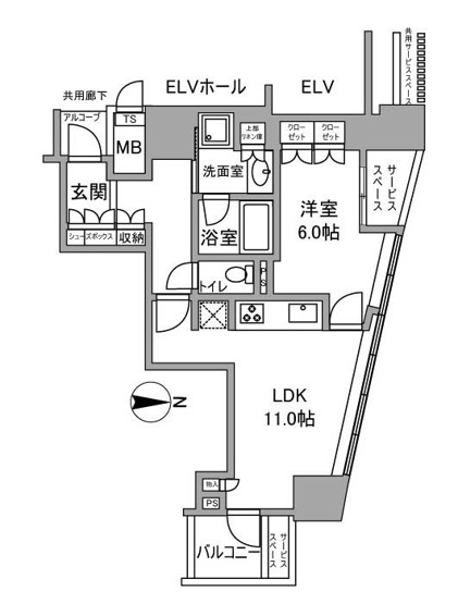 【間取り】 | プラウドタワー北浜