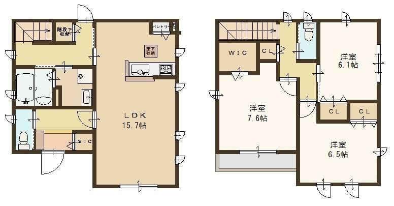 桜ヶ丘２丁目戸建貸家の間取り|図面・画像と現況が相違する時は現況を優先させていただきます。