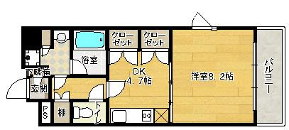【間取り】 | ポートヴィラ靭公園