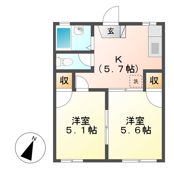 倉敷市粒浦のアパート