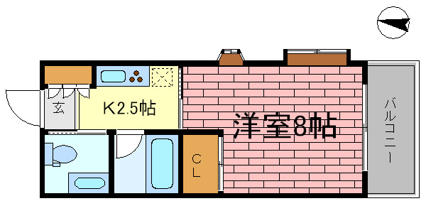 【間取り】 | エスポアール春日野道2