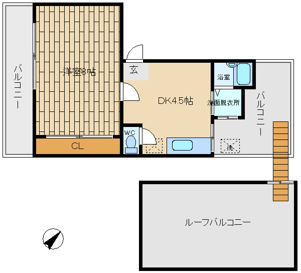 【間取り】 | サンンシャイン春日野