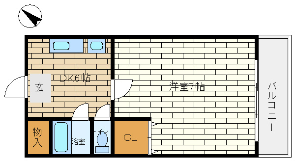 【間取り】 | ヌーベル春日野道