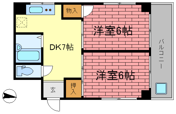 【間取り】 | ハイム灘北