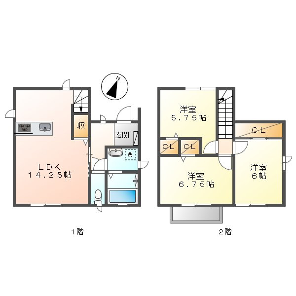 アンソレイエ中央の間取り