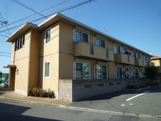 倉敷市茶屋町のアパートの外観