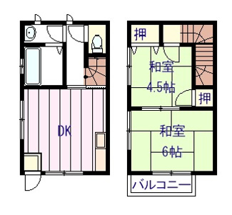 【間取り】 | 春木本町柿花様邸貸家