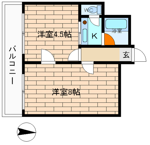 【間取り】 | ロイヤル花隈