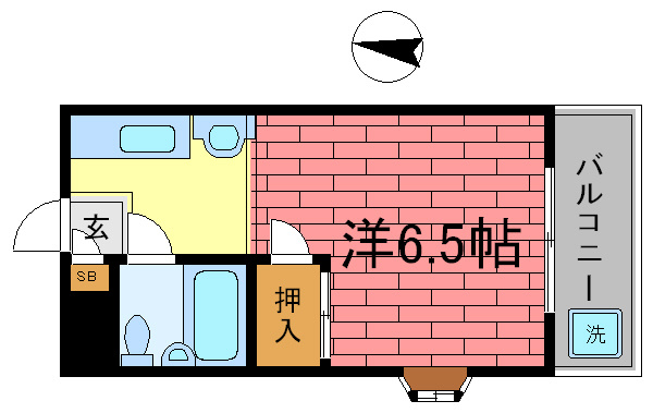【間取り】 | メゾンド六甲パート５