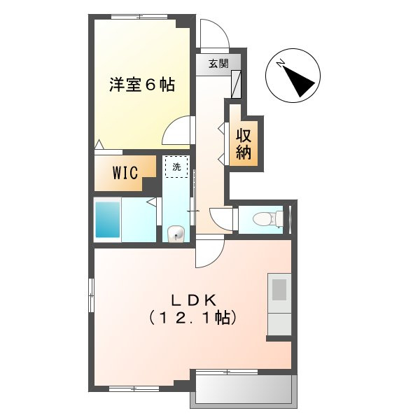ヴィラージュ壱番館の間取り