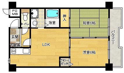 【間取り】 | ロイヤルハイツ新大阪Ⅱ
