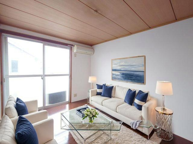 ムカイハラハイツAの居間・リビング|CGで家具等を配置したものです。実際に家具等は含まれません。